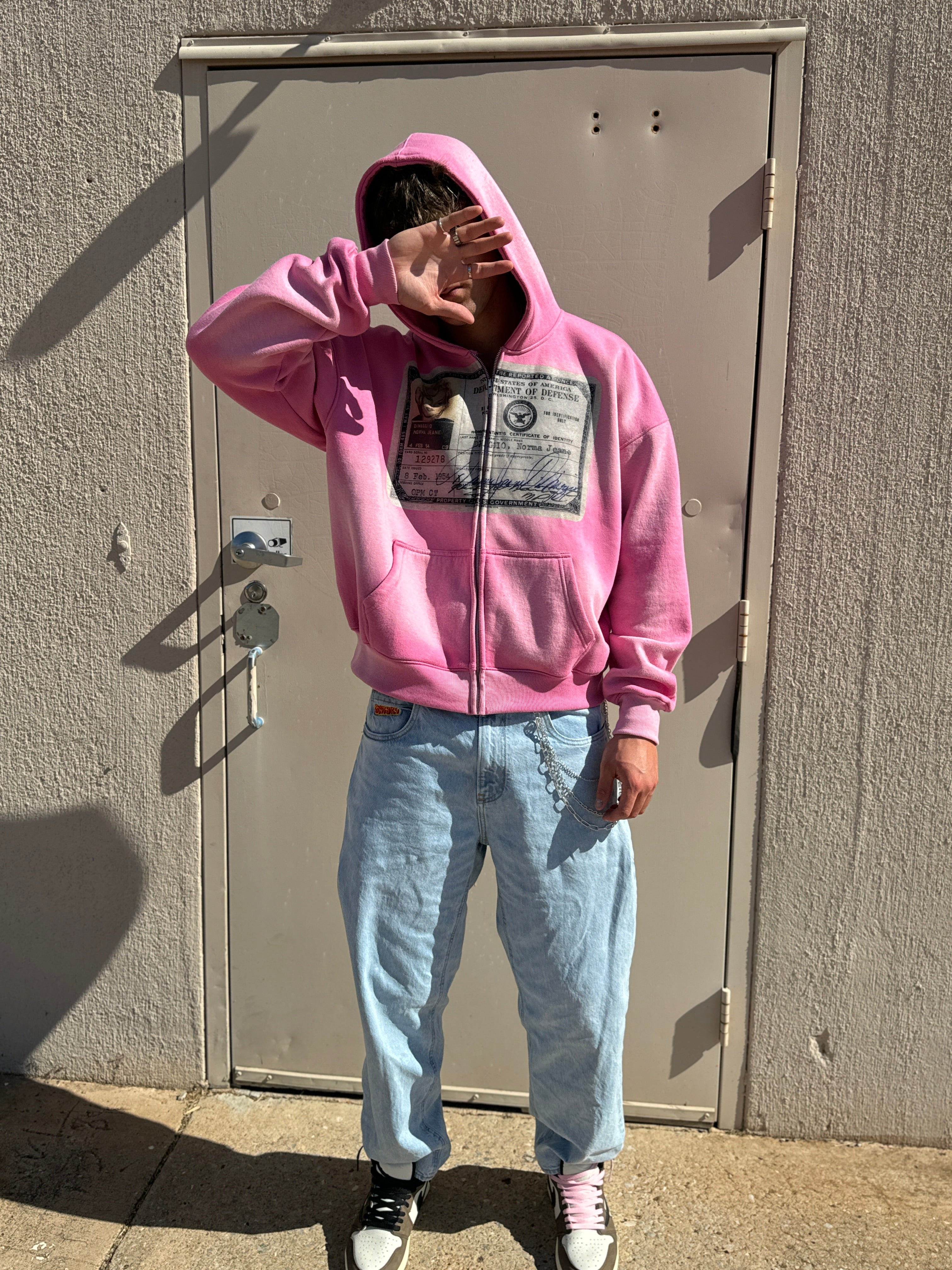 UV protection zip hoodieロゼミューズピンク新品 3d logo zip hoodie – BUNNY APARTMENT