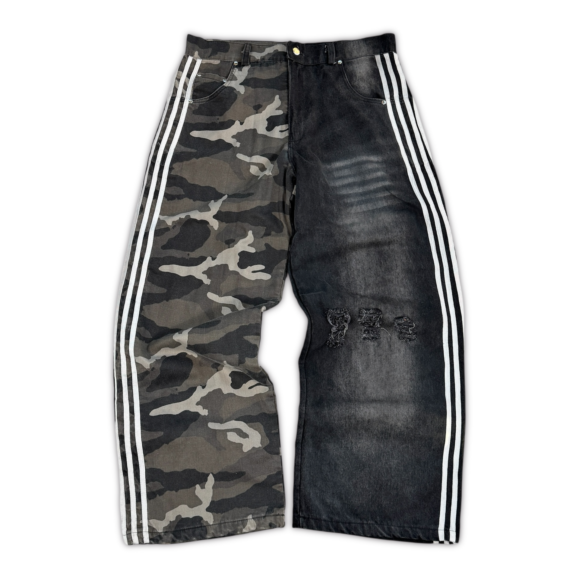 BLACK CAMO DENIM