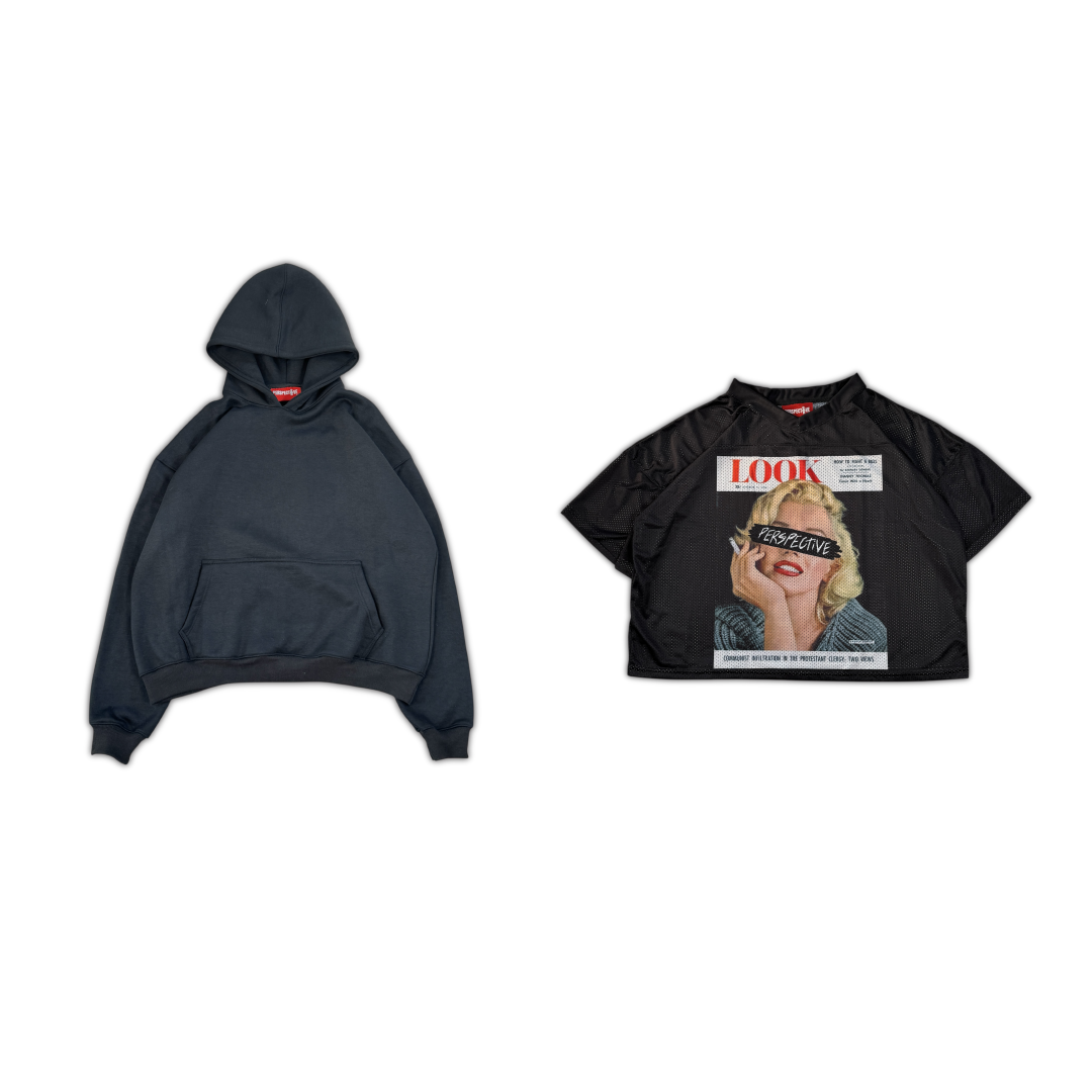 MARILYN MAG JERSEY HOODIE (B)